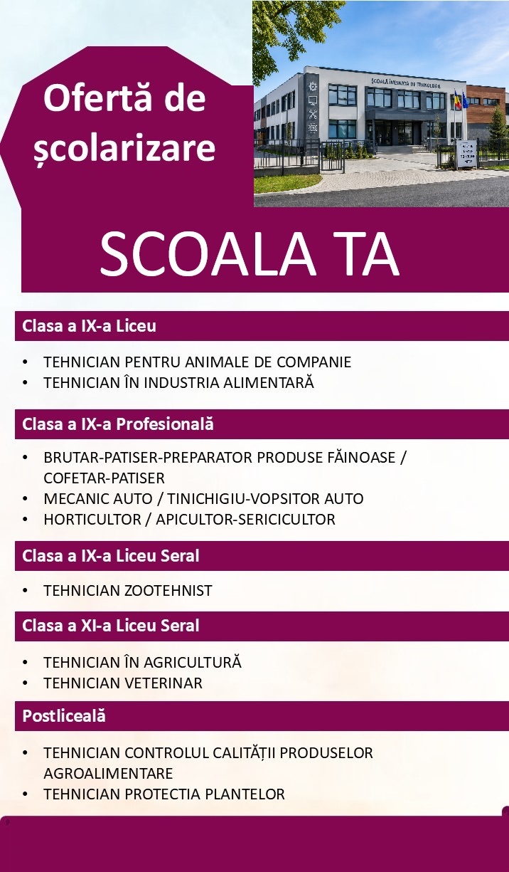 Ofertă de școlarizare